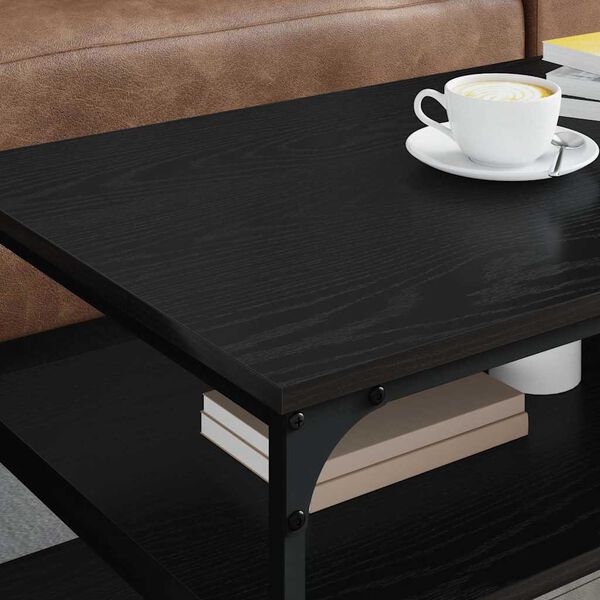 vidaXL Couchtisch Schwarz Eichen-Optik 100 x 50 x 45 cm Holzwerkstoff