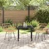 vidaXL Garten Essgruppe 3 pcs Braun Pulverbeschichteter Stahl