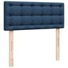 vidaXL Ottomane Bett mit Matratze & LEDs Blau 120x190 cm Stoff