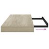vidaXL Schwebende Wandregale 2 Stk. Eichefarben 60x23,5x3,8cm MDF