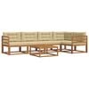 vidaXL Outdoor-Sofagarnitur 6 stk. Natur und Beige