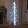 vidaXL Weihnachtsbaum mit 160 LEDs Kaltwei&szlig; 150 cm Acryl