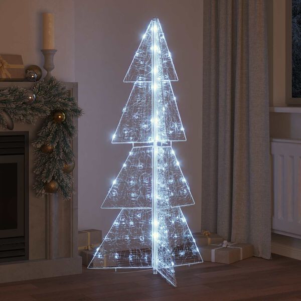 vidaXL Weihnachtsbaum mit 160 LEDs Kaltwei&szlig; 150 cm Acryl