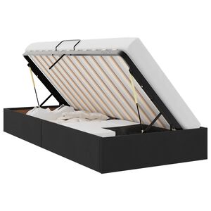 vidaXL Ottoman Bettgestell mit Speicher Schwarz 90 x 190 cm Samt
