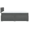 vidaXL Boxspringbett mit Matratze Dunkelgrau 120x200 cm Stoff