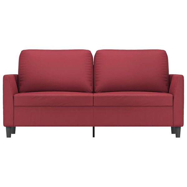 vidaXL 2-Sitzer-Sofa Weinrot 140 cm Kunstleder