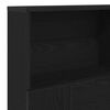 vidaXL Kopfteil Schrank Schwarz Eichen-Optik 120 x 19 x 103,5 cm