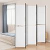 vidaXL 5-tlg. Paravent Wei&szlig; 250x220 cm Stoff