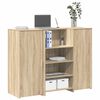 vidaXL Empfangstheke Sonoma-Eiche 135x50x103,5 cm Holzwerkstoff