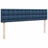 vidaXL Ottoman-Bett mit Matratze Blau 200x200 cm Stoff