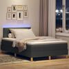 vidaXL LED Boxspringbett mit Matratze Dunkelgrau 120 x 190 cm Stoff
