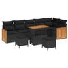 vidaXL Gartensofa-set 9 stk. 9-Sitzanzahl Schwarz