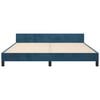 vidaXL Bettgestell ohne Matratze Dunkelblau 160x200 cm Samt