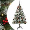 vidaXL K&uuml;nstlicher Weihnachtsbaum Gr&uuml;n und Wei&szlig; 150 cm