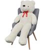 vidaXL Weicher XXL-Pl&uuml;sch-Teddyb&auml;r Wei&szlig; 160 cm