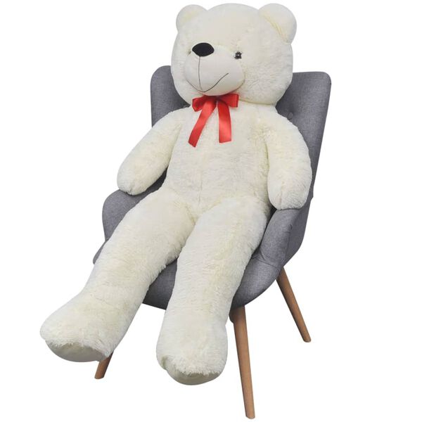 vidaXL Weicher XXL-Pl&uuml;sch-Teddyb&auml;r Wei&szlig; 160 cm