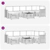 vidaXL Ecksofa Set mit Kissen 8 pcs Natur und Beige Massivholz Akazie