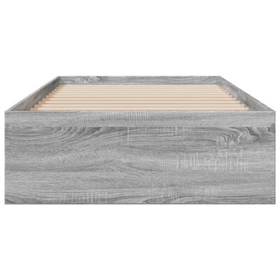 vidaXL Bettgestell mit Schubladen Grau Sonoma 90x190 cm Holzwerkstoff