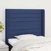 vidaXL Kopfteil mit Ohren Blau 93x16x118/128 cm Stoff