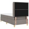 vidaXL Boxspringbett mit Matratze mit LED Taupe 90 x 200 cm Stoff