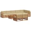 vidaXL Outdoor-Sofagarnitur mit Kissen 9 pcs Natur und Beige