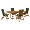 vidaXL 5-teiliges Garten-Esszimmer-Set Natur Massivholz Akazie
