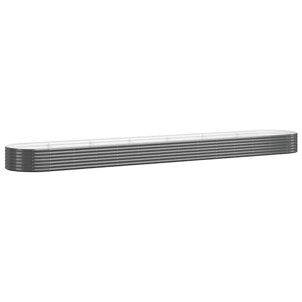 vidaXL Hochbeet Verzinkter Stahl 544x100x36 cm Anthrazit