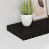 vidaXL Schweberegale 2 Stk. Schwarz 80x23,5x3,8 cm MDF
