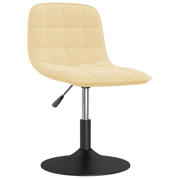 vidaXL Esszimmerstuhl Drehbar Creme Samt