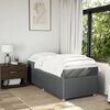 vidaXL Boxspringbett mit Matratze Dunkelgrau 80x200 cm Stoff