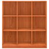 vidaXL B&uuml;cherregal Wachsbraun 104 x 33 x 110 cm Massives Kiefernholz