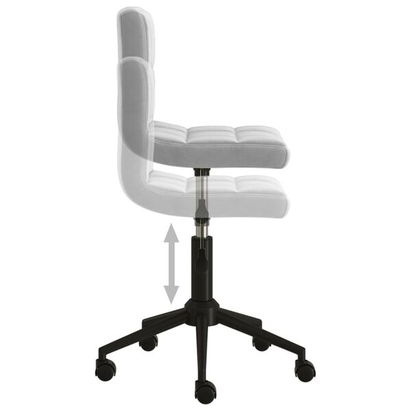 vidaXL Esszimmerst&uuml;hle 6 Stk. Drehbar Hellgrau Samt