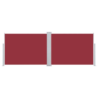 vidaXL Ausziehbare Seitenmarkise Rot 100 x 1000 cm