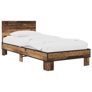 vidaXL Bettgestell mit Kopfteil Altholz 80 x 200 cm Holzwerkstoff