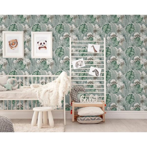 DUTCH WALLCOVERINGS Tapete Eden Grau und Hellgr&uuml;n