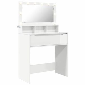 vidaXL Schlafzimmer-Frisiertische Hochglanz Wei&szlig; 80 x 39,6 x 135 cm