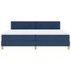 vidaXL Boxspringbett mit Matratze mit Kopfteil Blau 200 x 200 cm Stoff