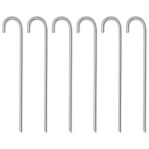 vidaXL Zeltheringe 6 Stk. 37 cm &Oslash;10 mm Verzinkter Stahl
