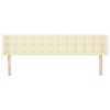 vidaXL Kopfteil mit Ohren Creme 203x16x78/88 cm Kunstleder
