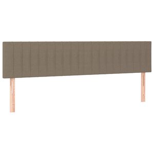 vidaXL Kopfteile 2 Stk. Taupe 100x5x78/88 cm Stoff