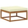 vidaXL Outdoor-Sofagarnitur mit Kissen 7 pcs Natur und Creme
