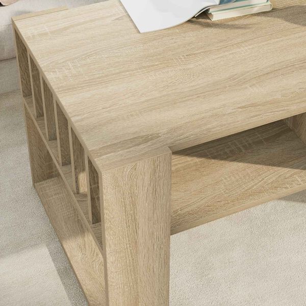 vidaXL Couchtisch Sonoma-Eiche 92 x 49,5 x 45 cm Holzwerkstoff