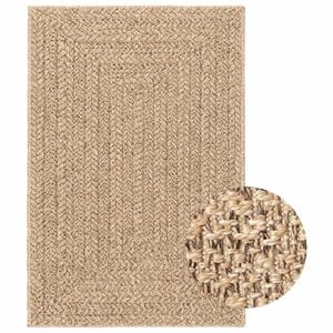 vidaXL Teppich 120x170 cm Jute-Optik Innen und Au&szlig;en