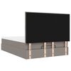 vidaXL Ottoman-Bett mit Matratze Taupe 140x190 cm Stoff