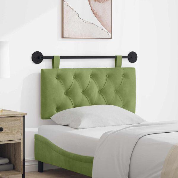 vidaXL H&auml;ngevorderseite Wandmontiert Hellgr&uuml;n 100 x 55 x 7 cm Samt