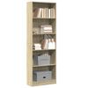 vidaXL B&uuml;cherregal Sonoma-Eiche 60x24x176 cm Holzwerkstoff