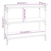 vidaXL B&uuml;cherregal Sonoma-Eiche 80x33x70,5 cm Holzwerkstoff und Stahl