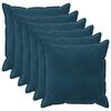 vidaXL Kissenbezug 6 stk. HOUTEN Blau 80 x 80 cm Samt