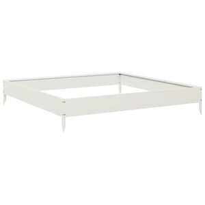 vidaXL Hochbeet Wei&szlig; 100x100x18,5 cm Stahl