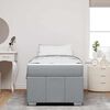 vidaXL Bettrahmen mit Matratze Hellgrau 90 x 190 cm Stoff